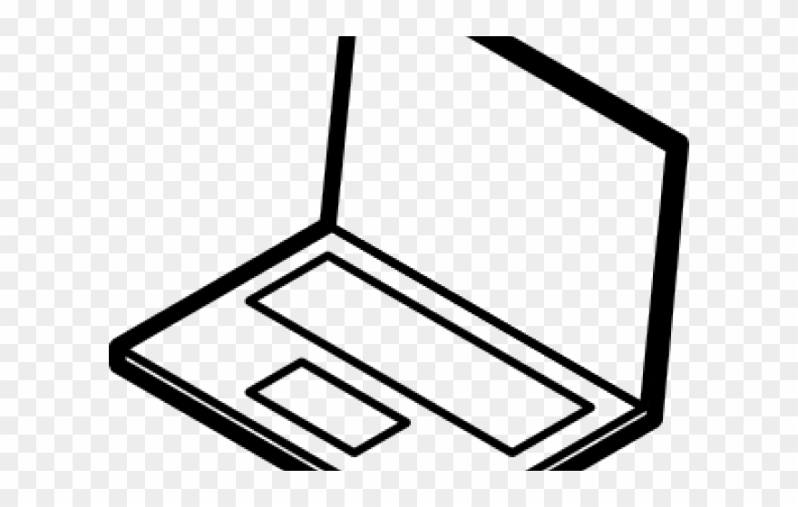 Laptop Clipart Line Drawing - Laptop Clip Art - Png Download
