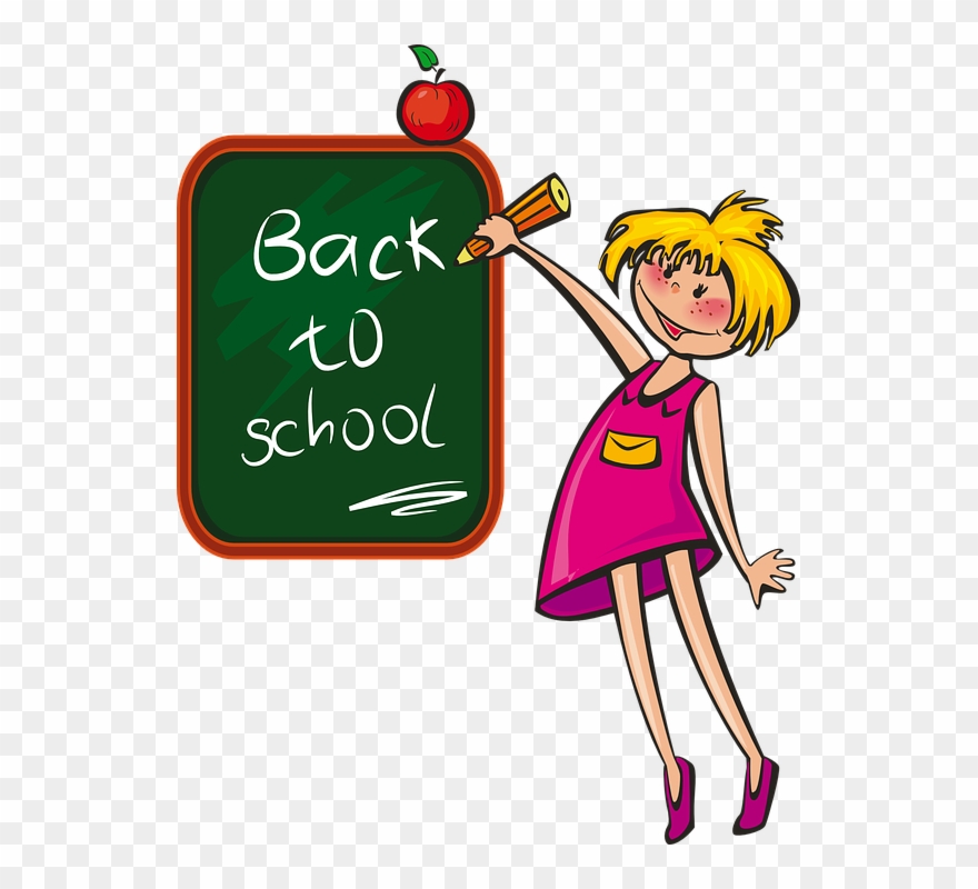 Mental Health Adhd Children - Back To School Girls Clipart - Png Download