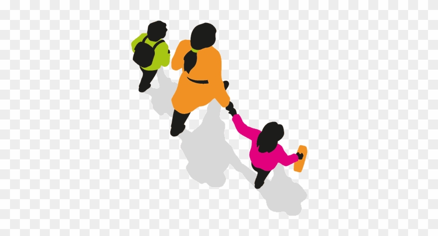 Walk To School - Child Clipart
