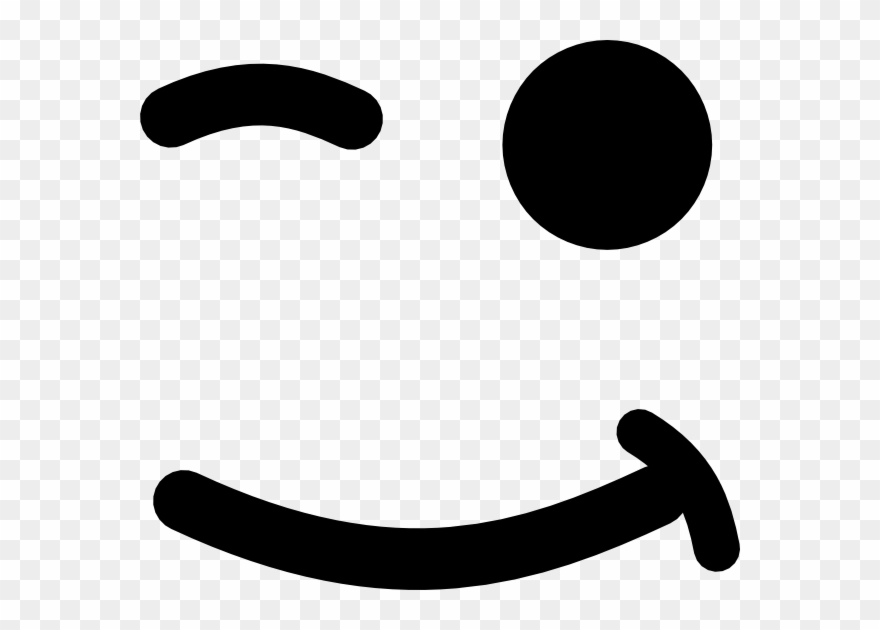 Wink Face Clip Art - Winky Face Clip Art - Png Download