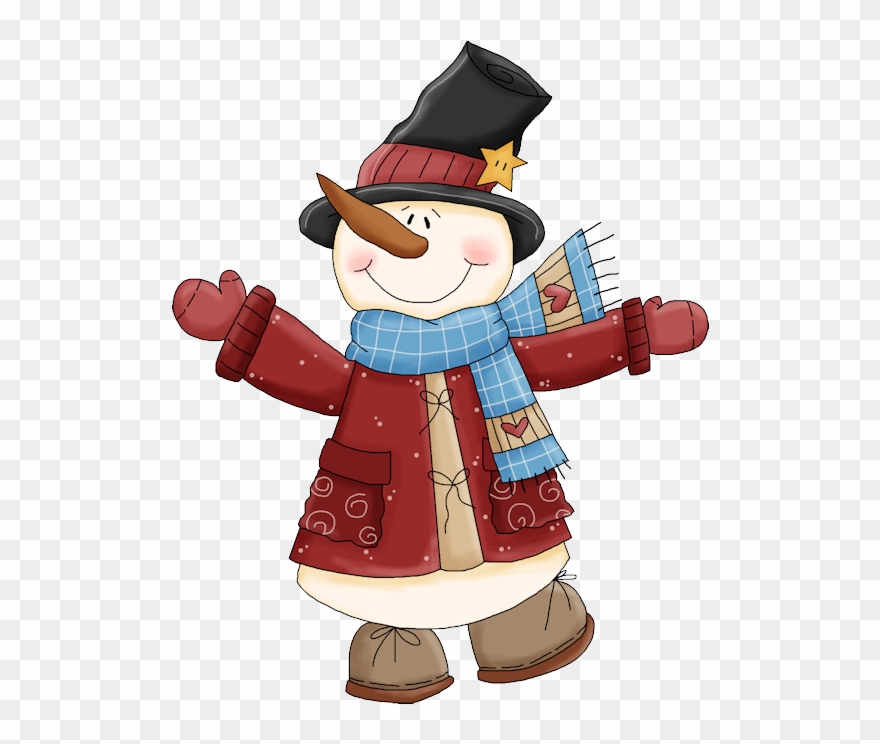 Holz - Snap Button Snowman 18mm Charm Chunk Interchangeable Clipart