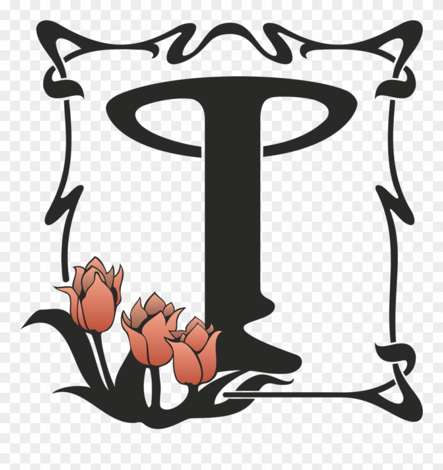 T Alphabet Schriftarten, Farbspritzer, Initialen, Liedtext, - Art Nouveau Letter C Clipart