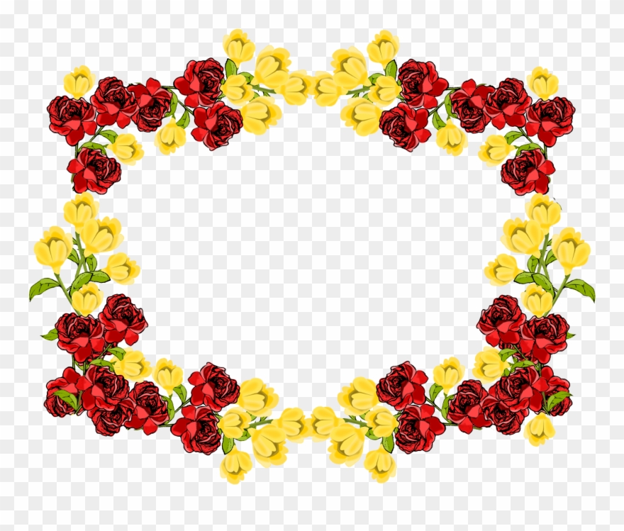 Free Digital Flower Frame Png With Transparent Background Clipart