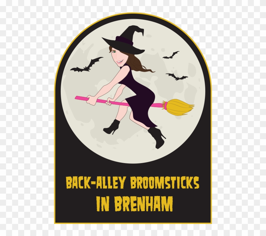 Name, Back-alley Broomsticks In Brenham - Halloween Clip Art - Png Download