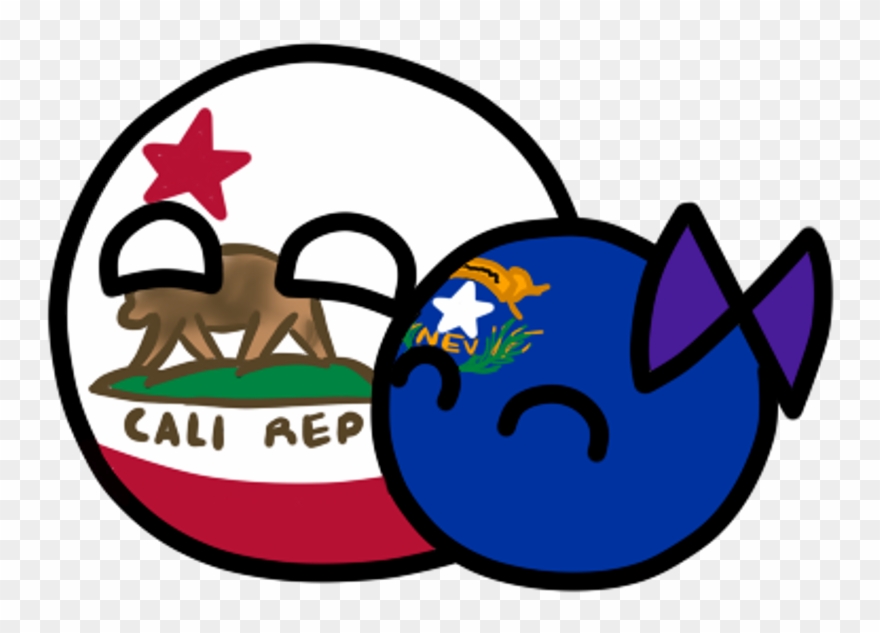 Californiaball Sticker - Nevada Polandball Clipart