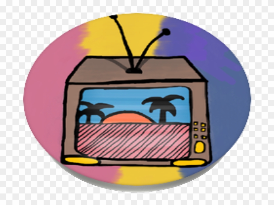 A Retro-y Sunset, - Cartoon Clipart
