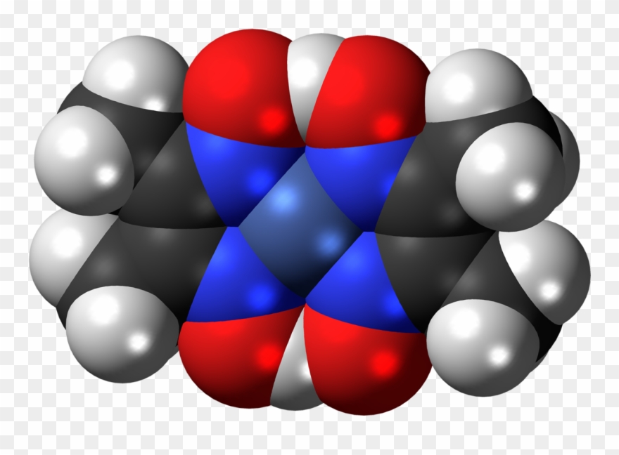 Nickel Dimethylglyoxime Complex Spacefill - Ethyl Acetate Clipart