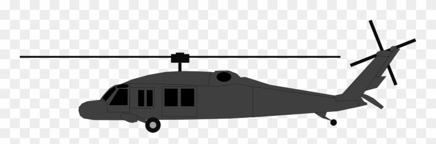 Helicopter Clipart Black Hawk Helicopter - Helicopter Rotor - Png Download