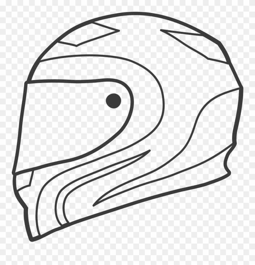 Full Face - Casco Moto Stilizzato Clipart