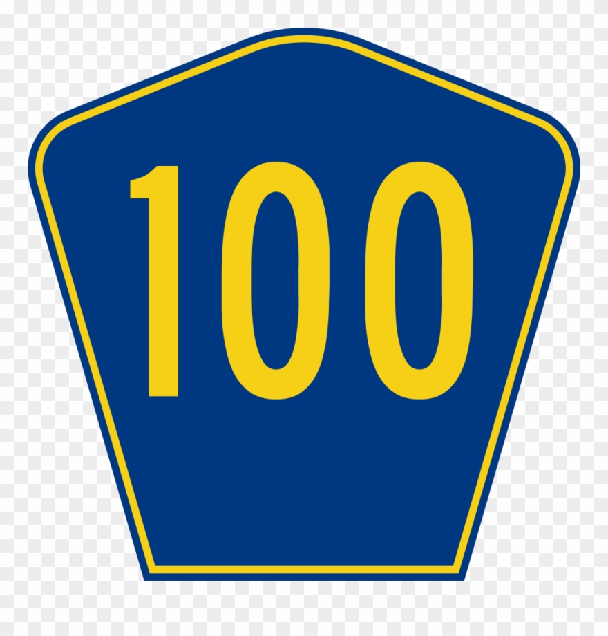 100 Number Png File - Traffic Sign Clipart