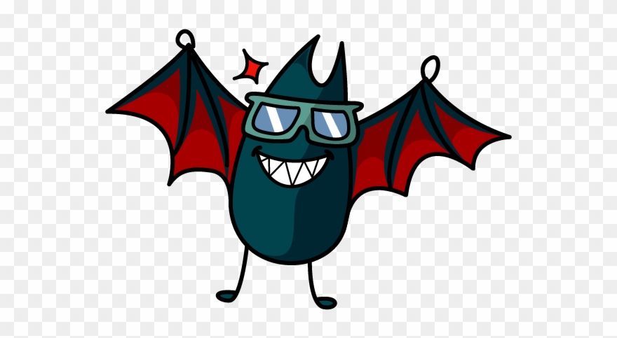 Bat Sticker - Cartoon Clipart