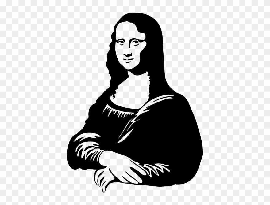 Mona Lisa Clipart Outline - Mona Lisa Vector Art - Png Download