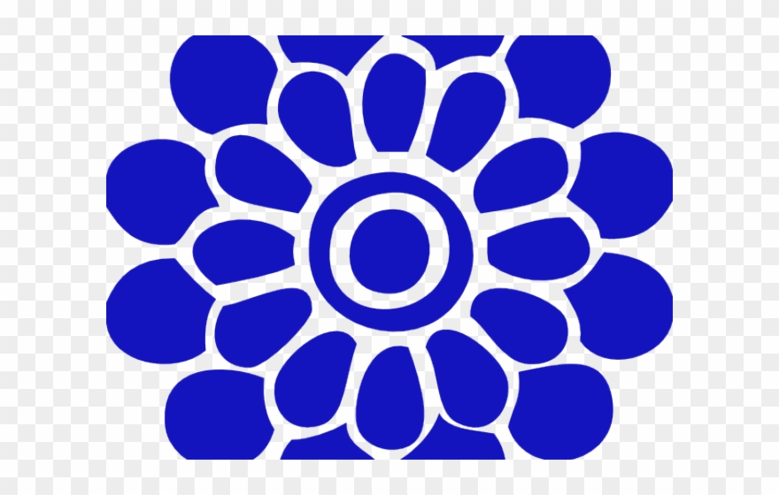 Peony Clipart Vector - Flower Vector Blue Png Transparent Png