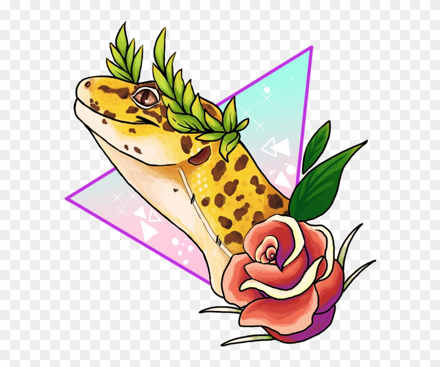 Common Leopard Gecko Lizard Clip Art Leopard Png Download - Cute Leopard Gecko Drawing Transparent Png
