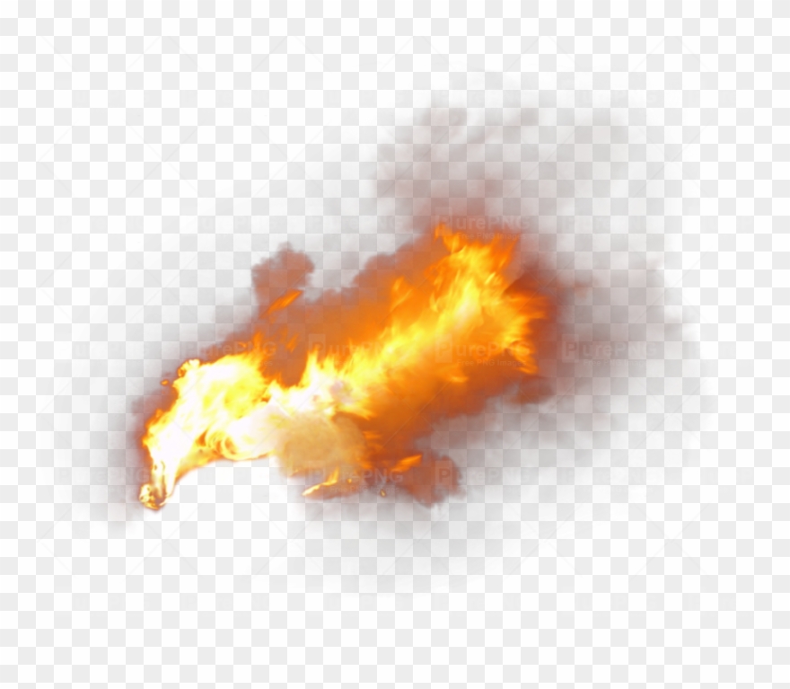Flame Clipart Smoke - Fire With Smoke Png Transparent Png