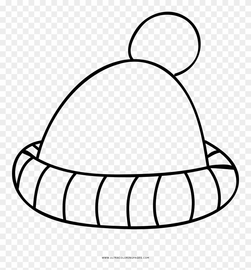 Beanie Coloring Page - Imagen De Gorro Para Colorear Clipart