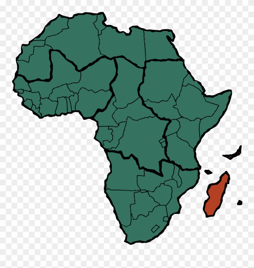 Map Of Africa Png Green Clipart