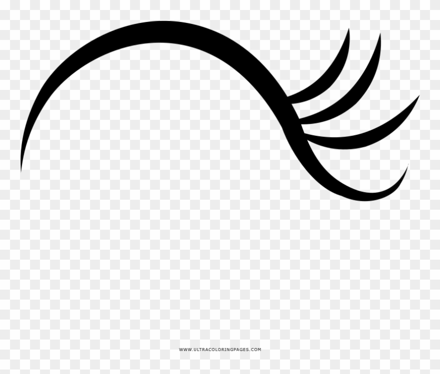 Eyelashes Coloring Page Clipart