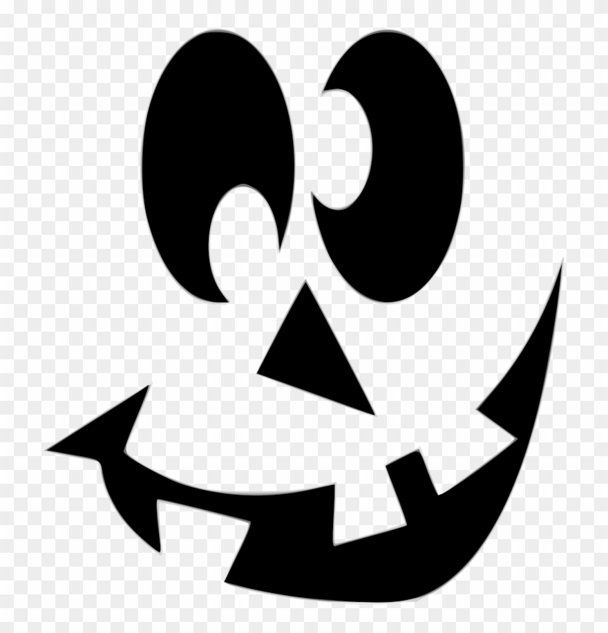 Toothless Smiley - Easy Pumpkin Stencil Printable Clipart