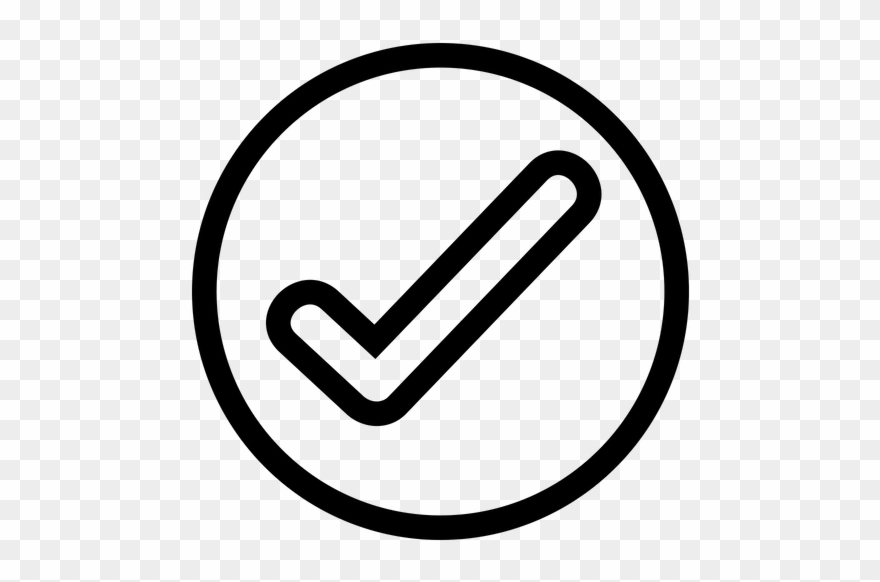 2 - Tick Outline Clipart