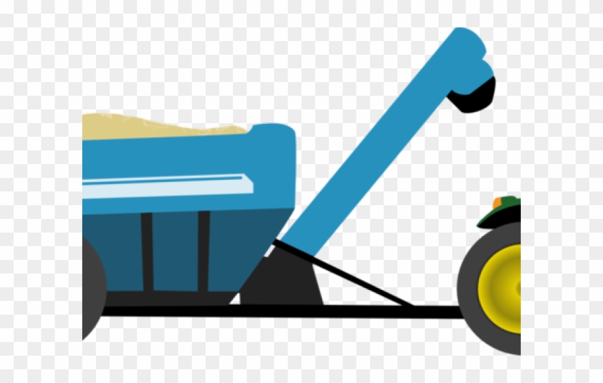 Grains Clipart Harvest - Tractor Trolley Clipart - Png Download