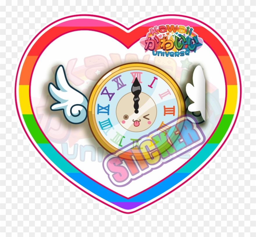 Cute Time Fly Clock I Sticker Clipart