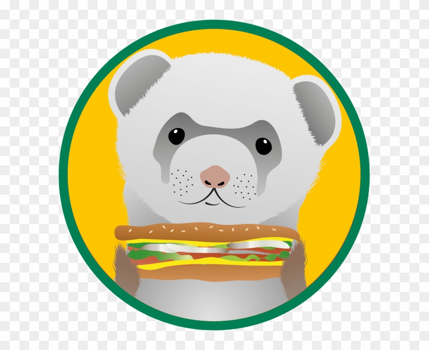 Sandwich Ferret - Free Clipart Ferrets - Png Download