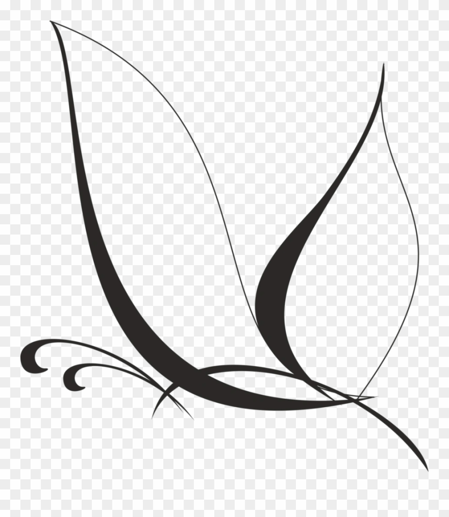Butterfly Vector Lines Png Clipart