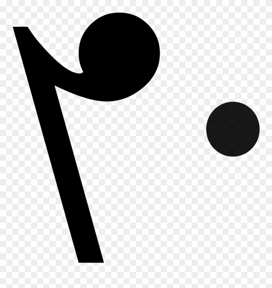 Dotted Crotchet Rest - Dotted Note Clipart