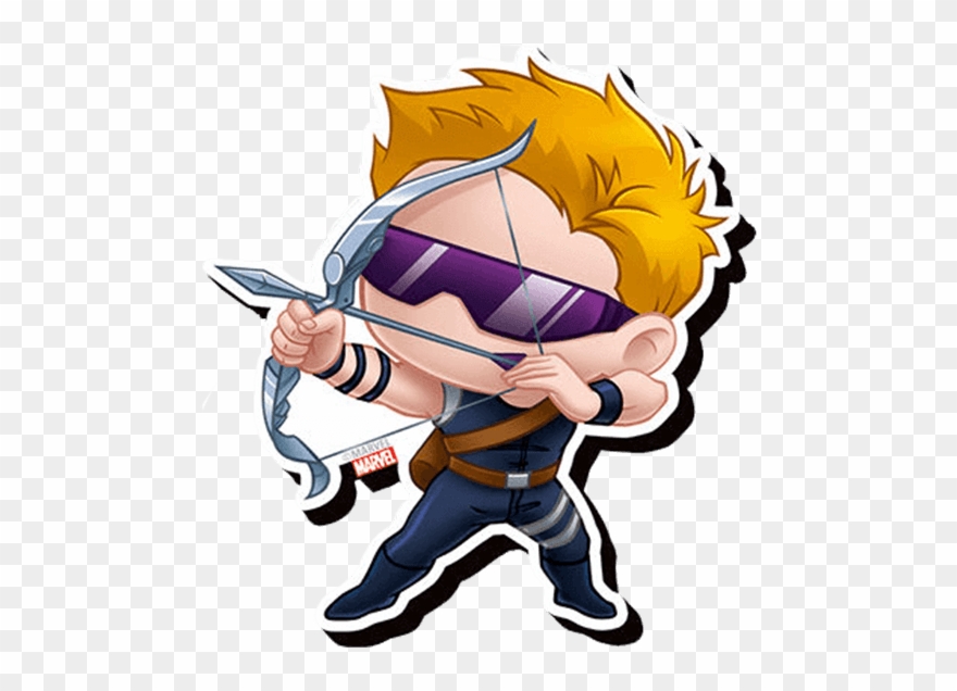 Hawkeye - Avengers Chibi Funky Chunky Magnet Clipart