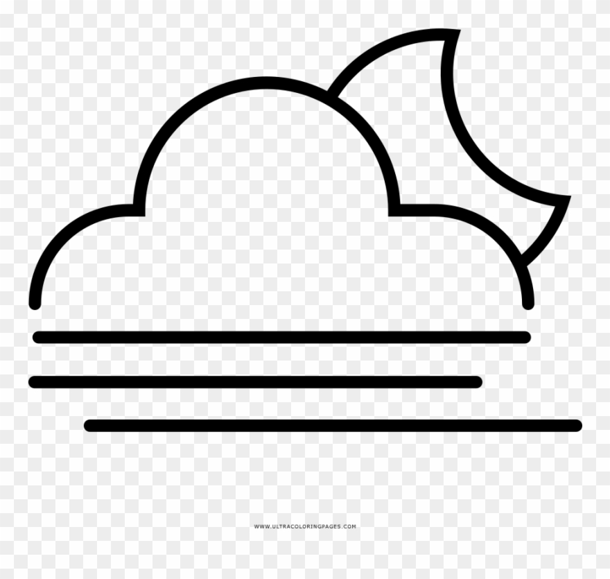 Night Fog Coloring Page - Neblina Para Colorear Clipart