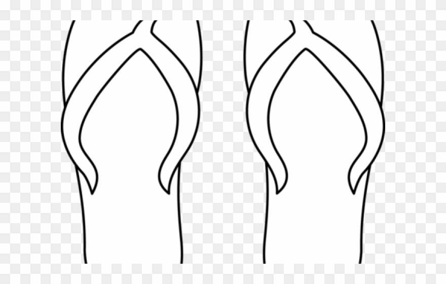 Sandal Clipart Coloring Page - Png Download