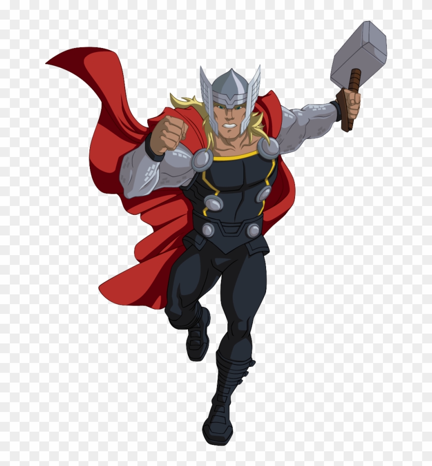 Thor Cartoon Png - Avengers Assemble Thor Drawing Clipart