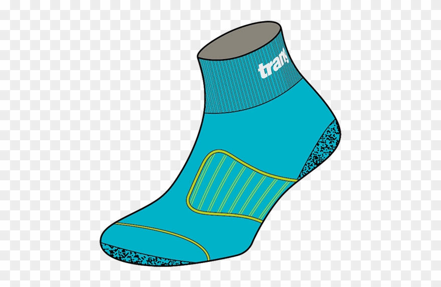 Scuba Blue / Lime Punch - Sock Clipart