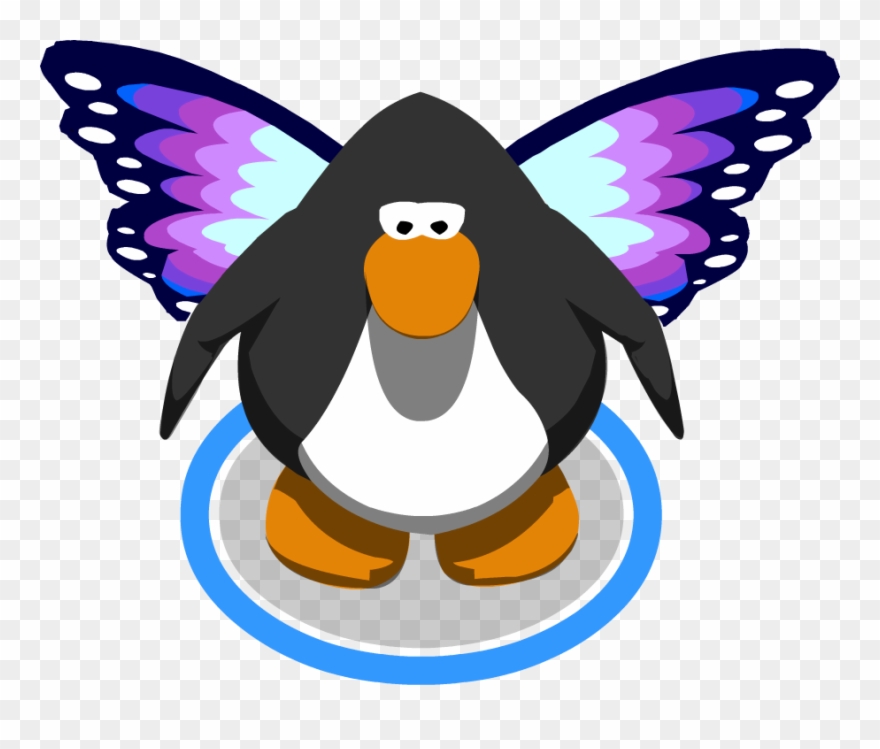 Purple Butterfly Wings Cu Ig - Club Penguin Sprites Clipart