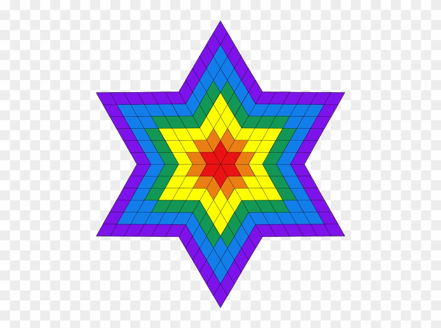 6 Point Star Quilt Pattern - Korean Province Flags Clipart