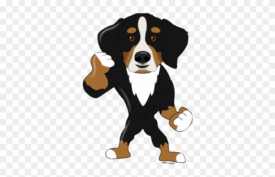 Strong Bernese Mountain Dog Cartoon - Bernese Mountain Dog Face Clipart - Png Download