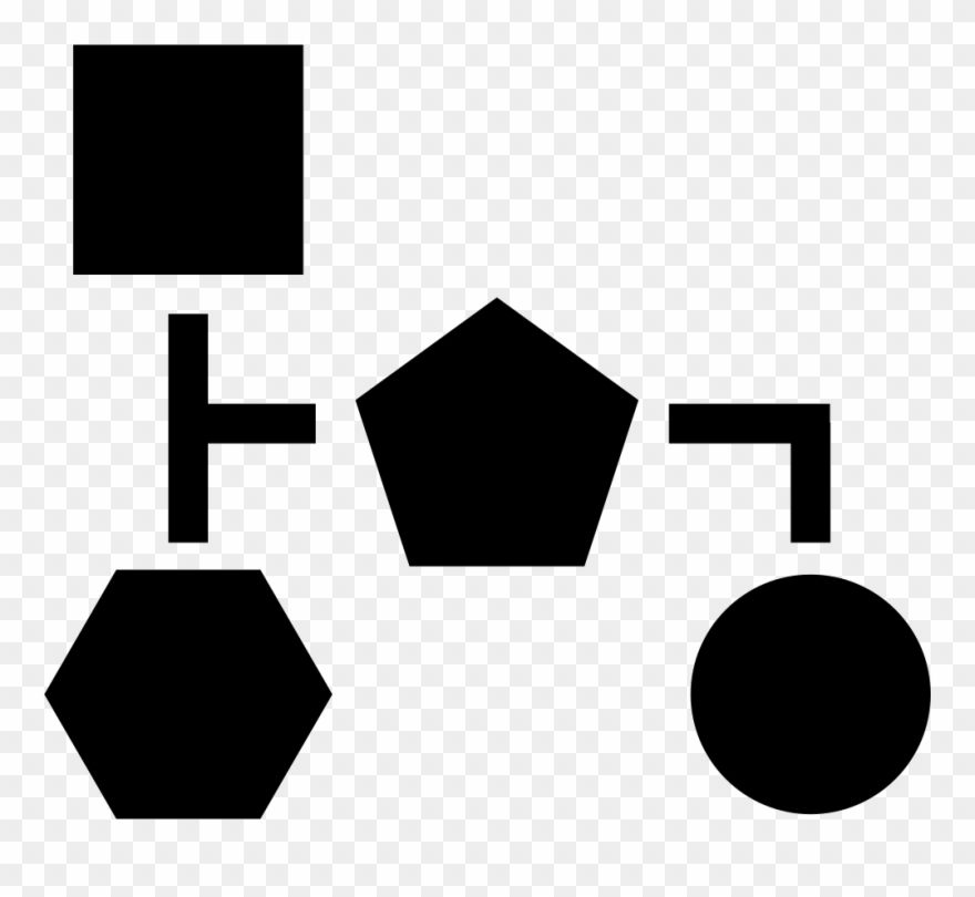 Block Scheme Of Black Geometrical Shapes Comments - Scheme Icon Clipart