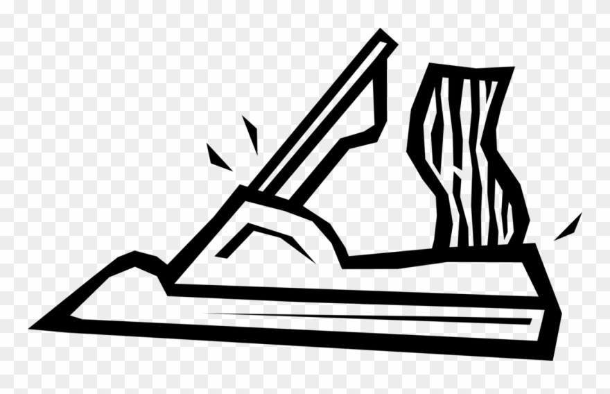 Vector Illustration Of Wood Plane Carpentry Tool For Clipart