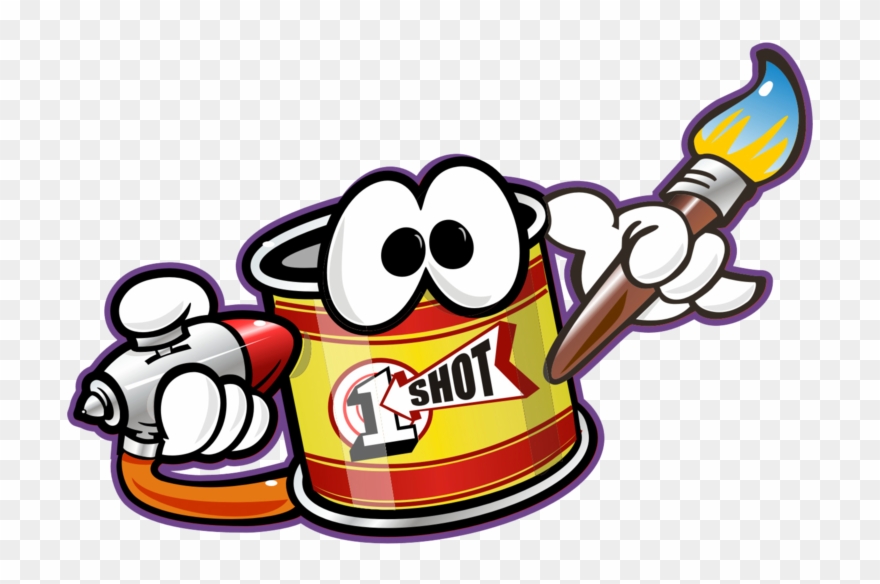 1shot-largecan - One Shot Paint Clipart