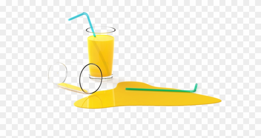 Fallen Glass Of Juice - Fallen Glass Clipart