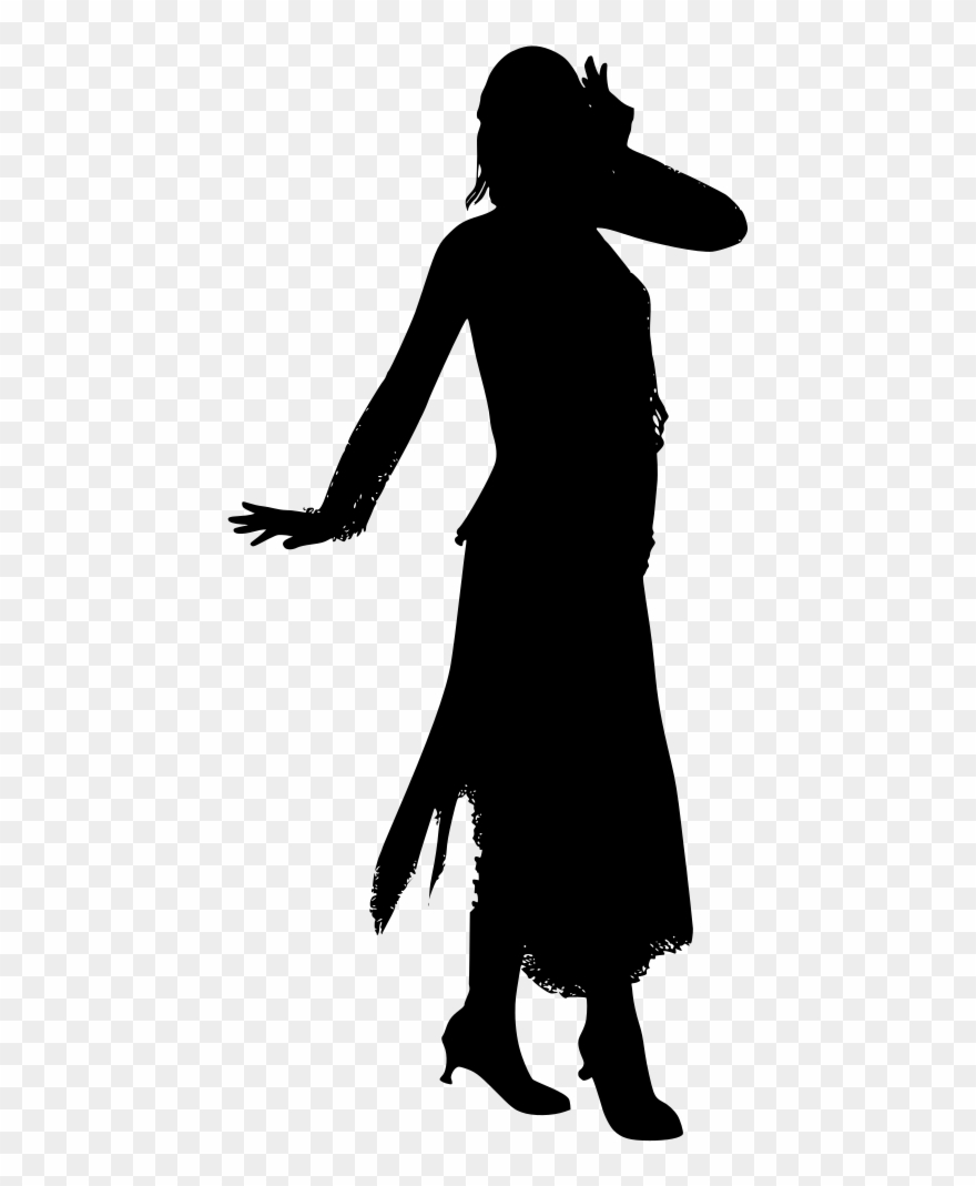 Download Png - Dancing Hawaiian Girl Silhouette Clipart