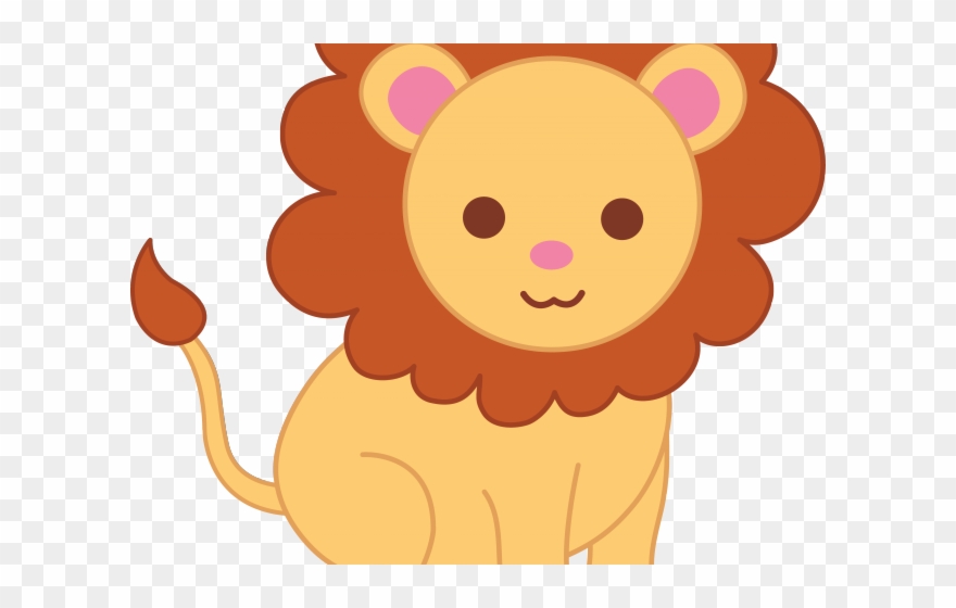 Cute Clipart Lion - Cute Lion Animation Png Transparent Png