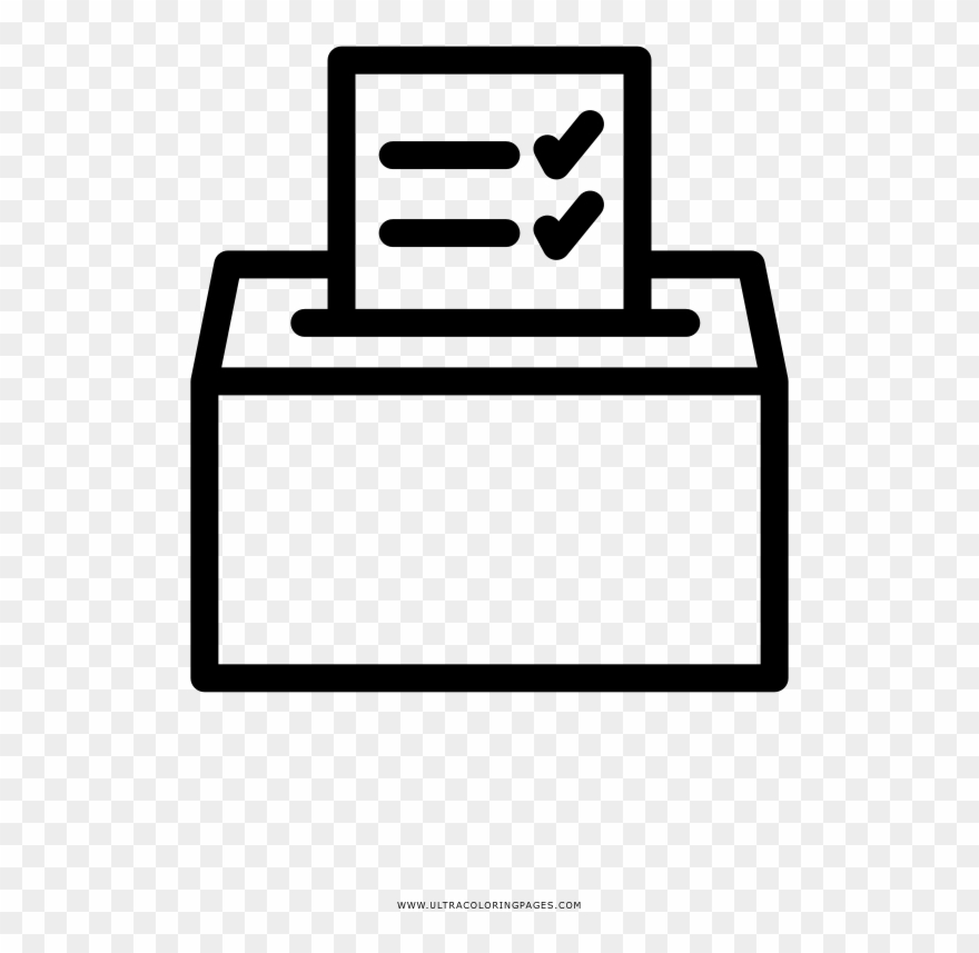 Vote Coloring Page - Votar Para Dibujar Clipart