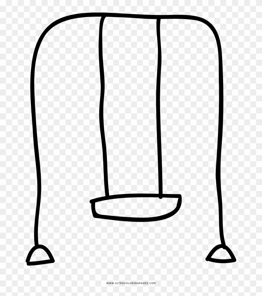 Swing Coloring Page Clipart