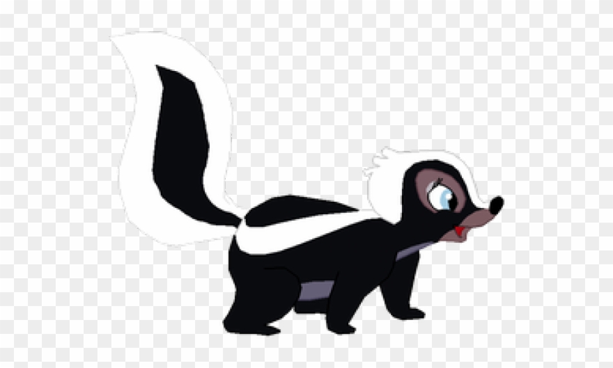 Skunk Clipart Bambi - Bambi Miss Skunk With A Flower - Png Download