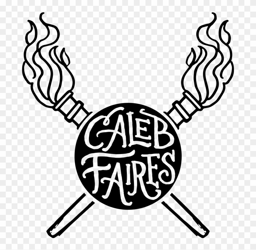 Custom Hand-lettered Rubber Stamp Badge Caleb Faires Clipart