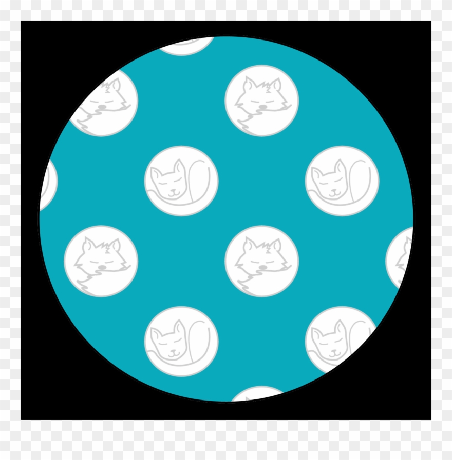 Sleeping Kittens Polka Dot Pattern - Circle Clipart