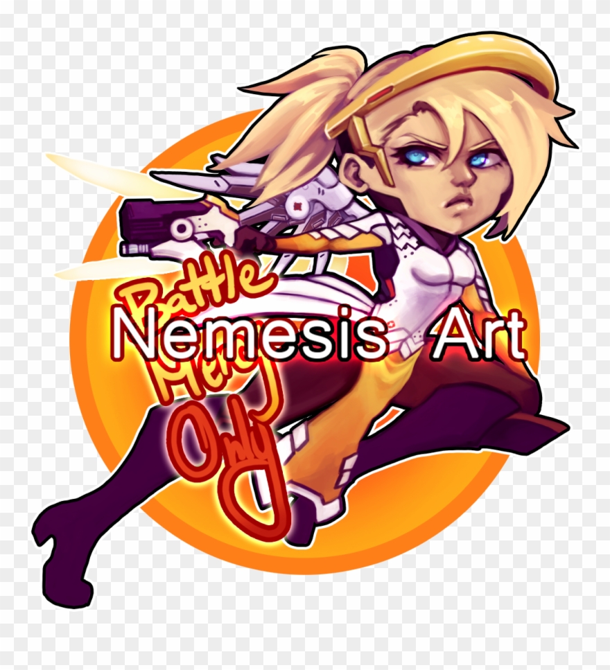 Battle Mercy Only - Cartoon Clipart