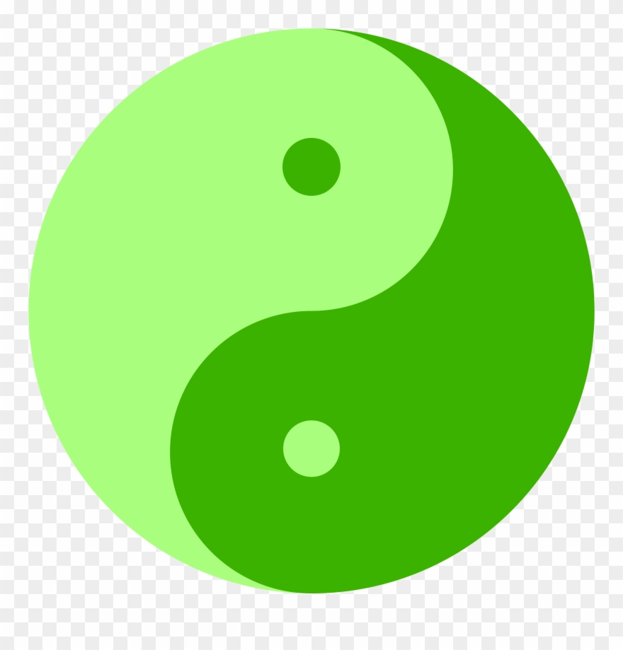 Big Image - Green Yin And Yang Clipart